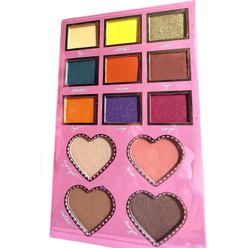 COLOR CENTRAL FLUTTER EYE & FACE PALETTE -Eyeshadow, Highlight, Blush, C…